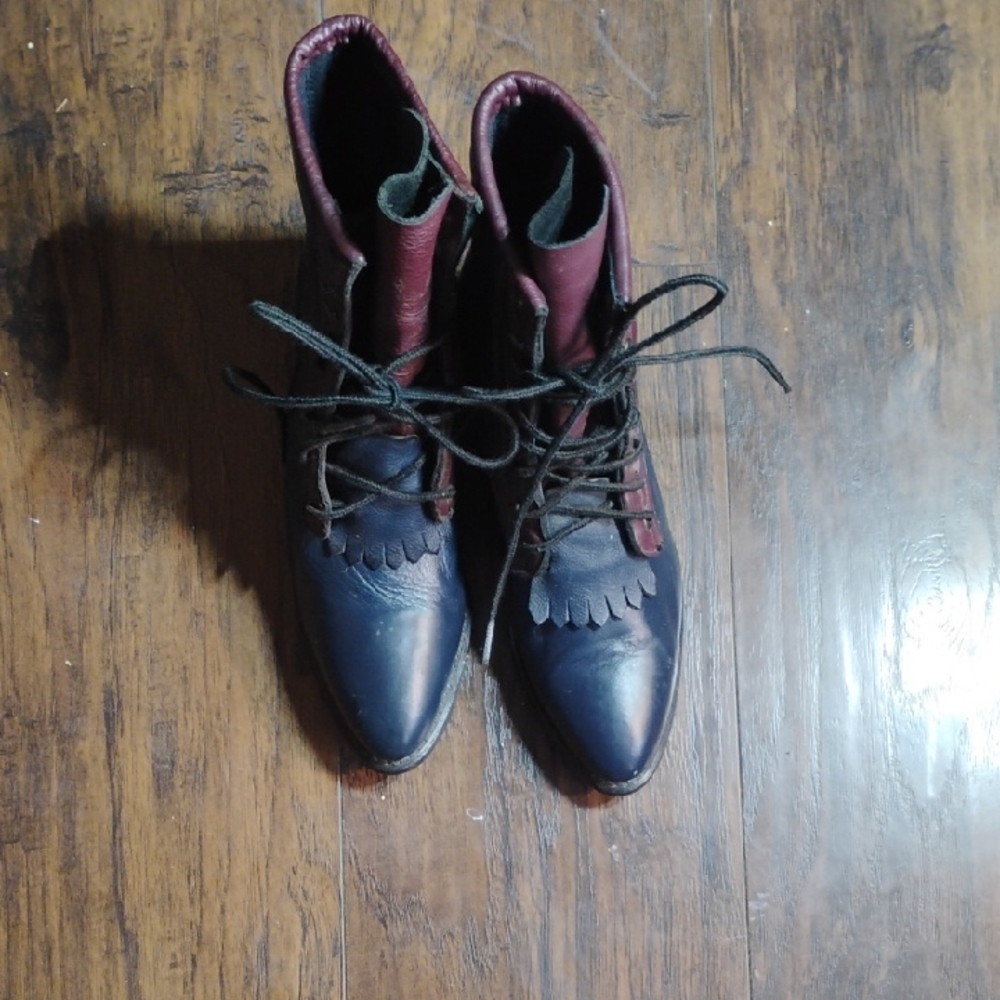 Stylish Black and Burgundy  Shoes